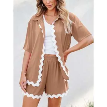 Hathne Women's Summer Lounge Short Sets for Vacations