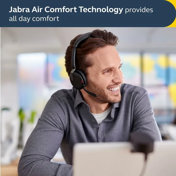 Noise-Cancelling Jabra Evolve2 65 Flex Headset
