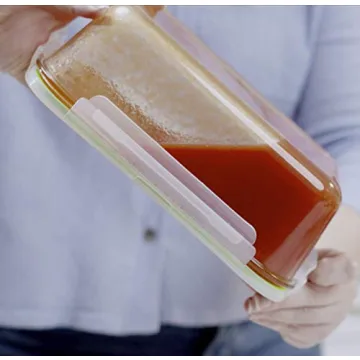 Large Glass Containers with Locking Lids Meal Storage Set