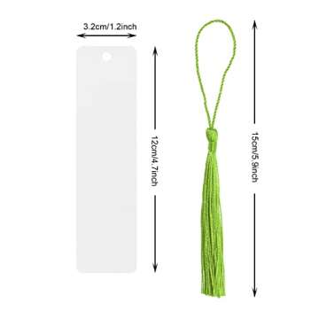 Clear Acrylic Bookmarks Penta Angel 15Pcs Rectangle Plastic Craft Transparent Blank Acrylic Book Mar...