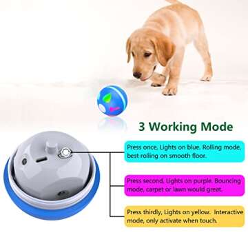 AUKL Interactive Dog Toys Wicked Ball Self Moving Motion Activated Ball