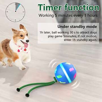 AUKL Interactive Dog Toys Wicked Ball Self Moving Motion Activated Ball
