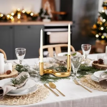 LB2 Gold Candle Holders for Elegant Home Décor