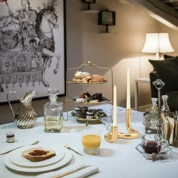 LB2 Gold Candle Holders for Elegant Home Décor