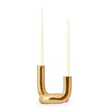 LB2 Gold Candle Holders for Elegant Home Décor