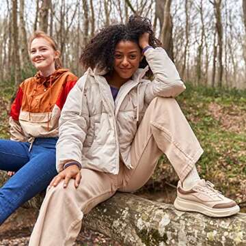 GoWith 4 Pairs Unisex Natural 97% Cotton Crew Socks, Comfy Cozy Breathable Seamless Casual Socks for Men & Women, Ecru, Small, Model 3013