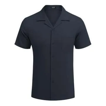 Stylish COOFANDY Linen Shirt for Men's Summer Wear