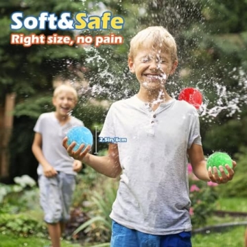 HEJIN 80 PCS Reusable Water Balls for Summer Fun