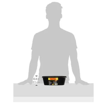 Durable Fortex Feeder Pan for Medium Pets, 4-Quart