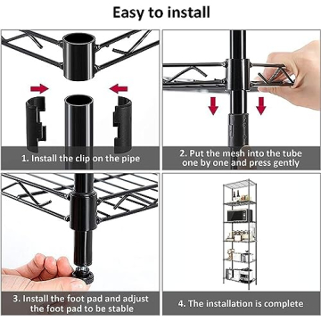 Devo Rolling Wire Rack Storage Shelves - Adjustable & Durable
