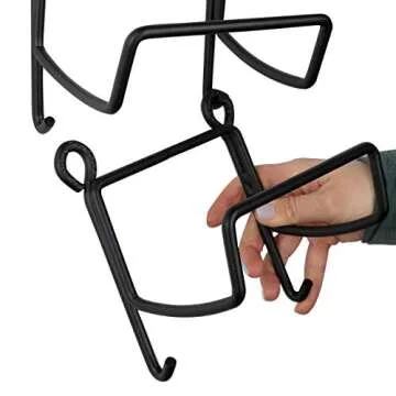 Wallniture Wrought Iron Towel Rack Holder for Organization