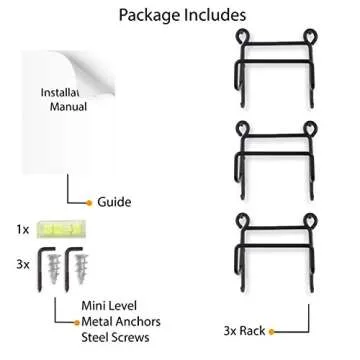 Wallniture Wrought Iron Towel Rack Holder for Organization