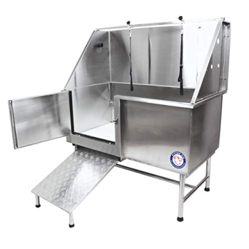 Flying Pig Stainless Steel Dog Grooming Bath Tub with Ramp