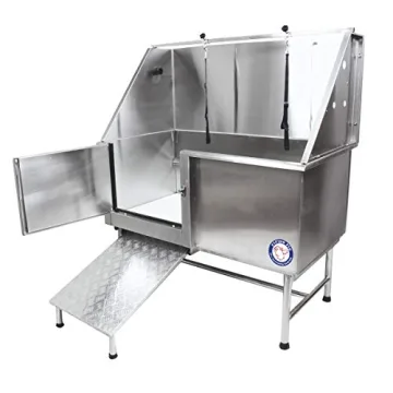 Flying Pig Stainless Steel Dog Grooming Bath Tub with Ramp