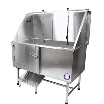 Flying Pig Stainless Steel Dog Grooming Bath Tub with Ramp