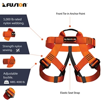 Rock Climbing Harness - Fusion Climb® 5000 LBS Rated