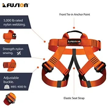 Rock Climbing Harness - Fusion Climb® 5000 LBS Rated