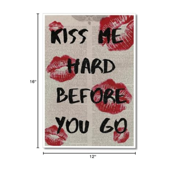 Yostyle Fashion Kiss Canvas Wall Art for Trendy Decor