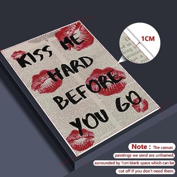 Yostyle Fashion Kiss Canvas Wall Art for Trendy Decor
