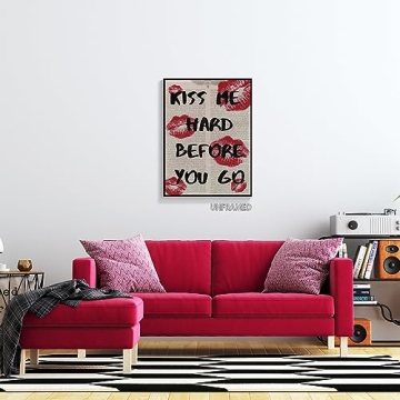 Yostyle Fashion Kiss Canvas Wall Art for Trendy Decor