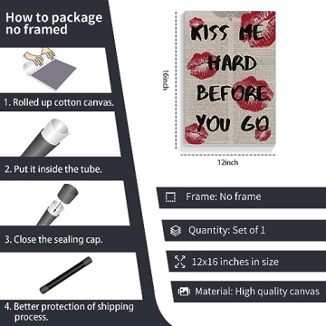 Yostyle Fashion Kiss Canvas Wall Art for Trendy Decor