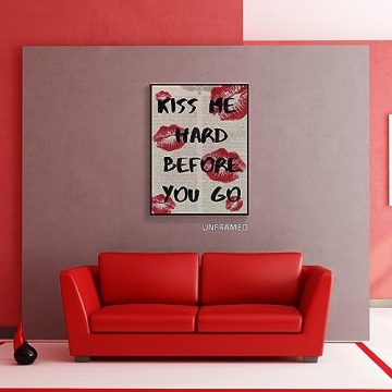 Yostyle Fashion Kiss Canvas Wall Art for Trendy Decor