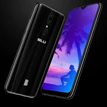 BLU G9-6.3" HD Infinity Display Smartphone, 64GB+4GB RAM -Black (Renewed)