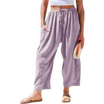 TARSE Women's Linen Wide Leg Pants - Comfortable & Stylish Summer Wear