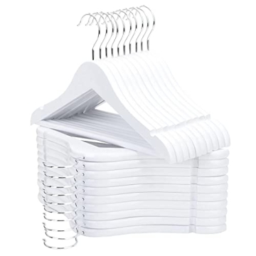 FairyHaus Kids Hangers 20 Pack, Durable Solid Wooden Baby Hangers