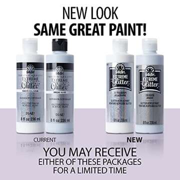 FolkArt Glitter Paint Hologram 8 Oz - Mess-Free Sparkle