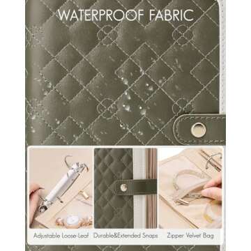 Vlando Travel Jewelry Organizer for Stylish Traveling Women