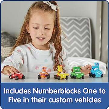 hand2mind Numberblocks Mini Vehicles, Race Car Toys, Toy Vehicle Playsets, Play Figure Playsets, Sma...