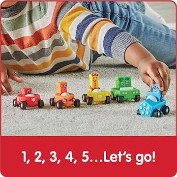 hand2mind Numberblocks Mini Vehicles, Race Car Toys, Toy Vehicle Playsets, Play Figure Playsets, Small Figurines for Kids, Number Toys, Counting Toys, Math Toys for Kids 3-5, Birthday Gifts for Kids