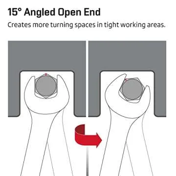 Premium Stubby Combination Wrench Set with Roll-up Pouch, 12-Piece, Metric, 8mm to 19mm, No Skipped Size | Cr-V Steel, Mirror Polished Finish | Short Length and Slim Body, Perfect for Confined Areas