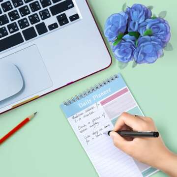 Hotop 6 Pcs To Do List Notepad Daily Planner to Do Notebook Daily to Do Notepad Daily List Planner for Classroom Office, 30 Sheets/Pcs(7.87 x 5.12 Inch, Fresh Style)