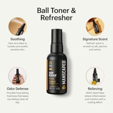 MANSCAPED® The Crop Reviver®, Hydrating & Refreshing Men's Body Toner Spray, Cooling Groin Spritz ...