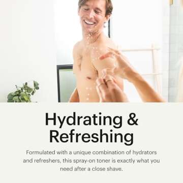 MANSCAPED® The Crop Reviver®, Hydrating & Refreshing Men's Body Toner Spray, Cooling Groin Spritz with Soothing Aloe Vera, Below-The-Waist Odor Neutralizer, 2oz (2 Pack)