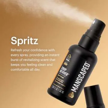 MANSCAPED® The Crop Reviver®, Hydrating & Refreshing Men's Body Toner Spray, Cooling Groin Spritz with Soothing Aloe Vera, Below-The-Waist Odor Neutralizer, 2oz (2 Pack)