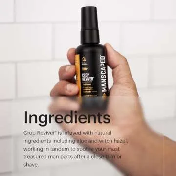 MANSCAPED® The Crop Reviver®, Hydrating & Refreshing Men's Body Toner Spray, Cooling Groin Spritz with Soothing Aloe Vera, Below-The-Waist Odor Neutralizer, 2oz (2 Pack)