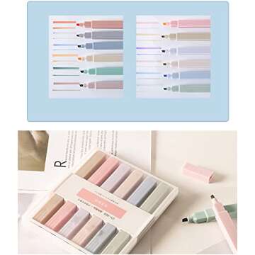 KERRT 12Pack Aesthetic Cute Highlighters Assorted Colors, Bible Highlighters and Pens No Bleed, Pastel Highlighters Marker Pens for Journaling Note School Office Supplies