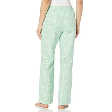 Women's Flannel Pajama Sleep Pant in Mint Green