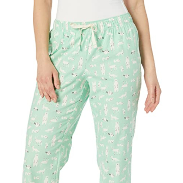 Women's Flannel Pajama Sleep Pant in Mint Green