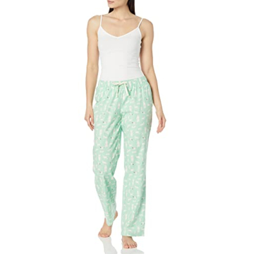 Women's Flannel Pajama Sleep Pant in Mint Green