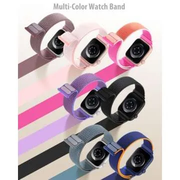 Nylon Loop Sport Band Compatible with Apple Watch Bands for Women Men 40mm 44mm 45mm 46mm 49mm 38mm 42mm, iWatch Wrist Straps for Ultra 2, SE, Series 10 9 8 7, Breathable, Soft Band Ideal for Outdoor