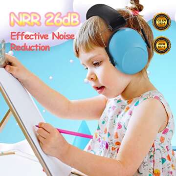 Onhear Kids Noise Cancelling Headphones, NRR 26dB Kids Ear Protection Earmuffs for Autism, Toddler, ...