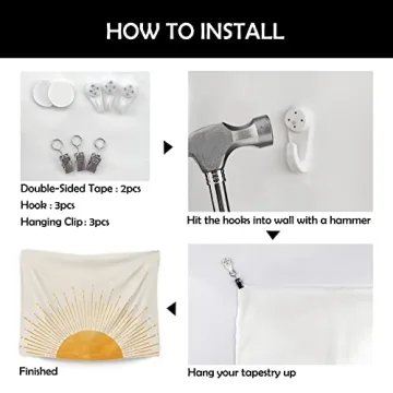 OGILRE Boho Rainbow Tapestry | 50x60 Home Decor