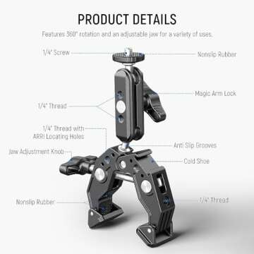 NEEWER Super Clamp: Versatile Mount for Cameras & Phones