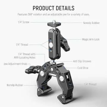 NEEWER Super Clamp: Versatile Mount for Cameras & Phones