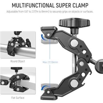 NEEWER Super Clamp: Versatile Mount for Cameras & Phones