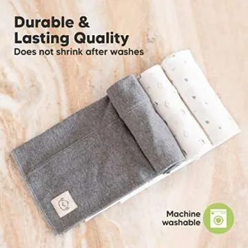 Organic Burp Cloths Baby Girl, Boy - 6-Pack Large Baby Burp Cloths, Super Absorbent Burping Cloths for Babies, Soft & Plush Cotton Burp Cloth, Spit Up Burp Rags, Newborn Burp Clothes (Neutrals)